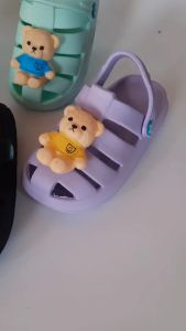 Sandal Selop Baim Anak Perempuan Tali Belakang Bahan Karet Berkarakter Boneka Beruang keren 3-10 th