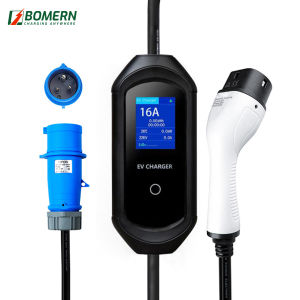 Home adjustment single phase 220v 13A ev portable charger GBT to UK Plug 5Meters for CHINA CAR BYD