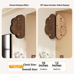 CTYLIGHTZ | Retro Double-sided Corner Clock Silent No-hole Installation