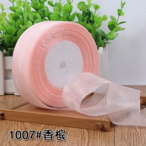12/15/20/25/40/50mm Red Organza Ribbon DIY Crafts Supplies Wedding Party Decoration Gift Wrapping Chiffon Ribbons 50yards/Roll