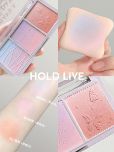 Hold Live Secret Realm Garden Blush Lâu Trôi Vẻ Tự Nhiên Chống Nhòe Phấn Má Hồng Ba Màu Dành Cho Nữ