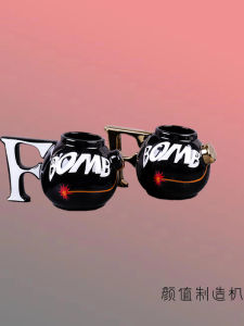 Same Style as Wang Yibo Explosion Cup F-BOMB Water Cup Hot Pot Black and Golden Boom Water Cup Large Capacity Couple Mug