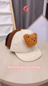 Mũ lưỡi trai nón kết hình gấᴜ dễ thương cho bé 4- 36 tháng