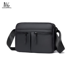 LouisWill Mens Shoulder Bag Casual Cross Body Bag Fashion Messenger Bag Waterproof Phone Bag Travel Bag Business Bag Large Capacity Lightweight Bag Leisure Sport Street Bag for College Student
