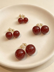 YISHU | New Style Chinese Red Carnelian Earrings