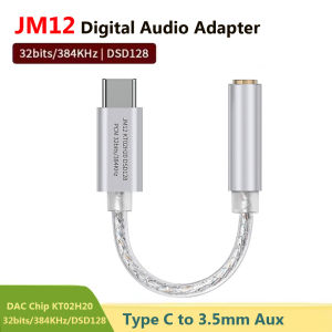 Digital Audio Adapter Type-C to 3.5mm Converter HIFI Sound DAC Chip Headphone Amplifier Phone PC Adapter Cable JM12 JM6 PRO2