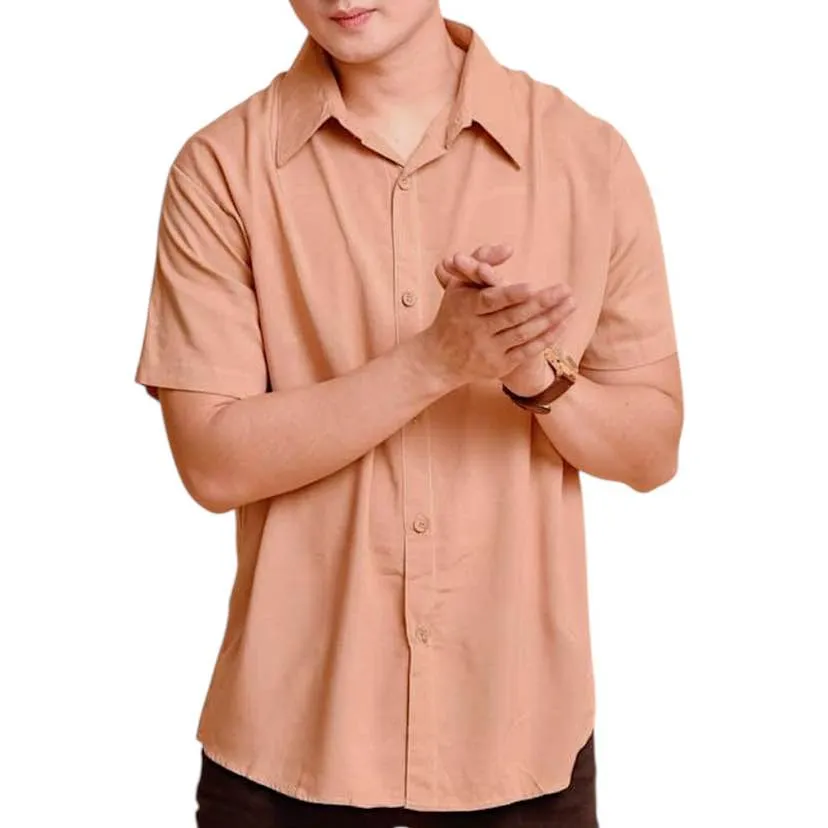 Plain polo short sleeve button down casual summer outfit Lazada PH - Main Image