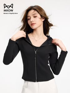 MiiOW | Slim Fit Yoga Top Womens Outdoor Running Fitness Jacket New 2025 MiiOW Polyester Rayon Cotton Spandex Zipper Closure