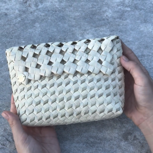 Sustainable Medium Pouch Bag – Eco-Friendly & Chemical-Free Buri Organizer for Make-Up & Essentials
