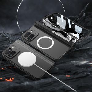 สำหรับกล่องแบบพับ Google Pixel 10 Pro [ใช้ได้กับ Magsafe] อุปกรณ์ป้องกันหน้าจอในตัวและขาตั้งป้องกันบานพับแข็งกันกระแทกสำหรับเคสโทรศัพท์พิกเซล9 Pro กล่องแบบพับ