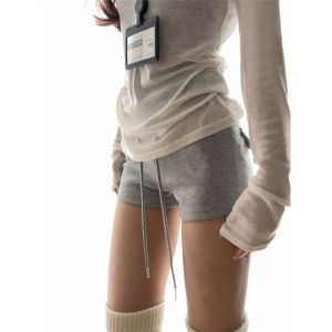 SUHUIQIAN | Loose High-Waisted Slimming Black Sport Shorts