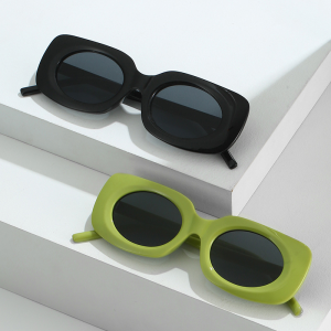 C.three Trendy Square Frame Sunglasses Macaron Color Sunglasses Fashionable Simple Sunglasses