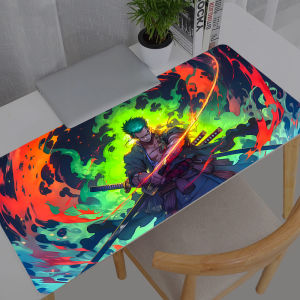 Bandai | Mouse Pad Notbook One Piece Zoro Xxl Gamer Large Keyboard NonSlip Rubber Computer Carpet Desk Mat PC Gamer 90x40 MousePad