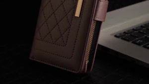 szhaiyu | Luxury Leather Card Holder Phone Case For IPhone 18 17 16 15 14 13 Pro Max Plus 17Air 17E 16E Zipper Wrist Strap Crossbody Cover