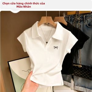 MiiOW | Áo Sơ Mi Cổ Polo Tay Ngắn Bằng Cotton