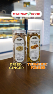Mahnaz Food | Dried Vegetable | Whole Dried Ginger Root / Dried Turmeric Root | Herbal Tea Cooking & Spice | 130g -250g