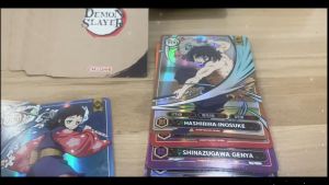 50Pcs Kartu Anime Demon Slayer Trading Card Kartu Demon Slayer 1 Box Kartu Kimetsu No Yaiba Kartu Laser