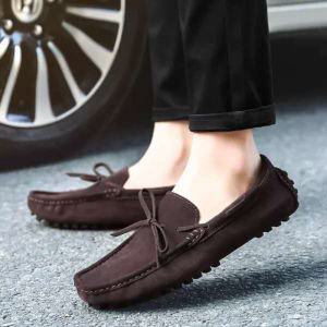 Giày Đế Bằng Da Thật Thời Trang Mùa Xuân Cho Nam Giày Lười Thoải Mái Giày Đế Bằng Da Bò Phong Cách Hàn Quốc Giày Đế Bằng Thường Ngày