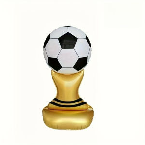 1/2pc 61inch standing base soccer cup aluminum foil balloon soccer-themed home decor and props indoor themed decorative ambiance