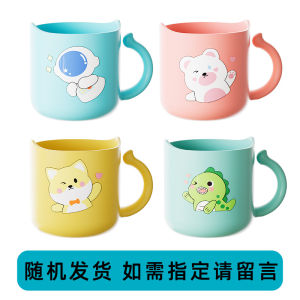 Cartoon Childrens Spill-Proof Cup with Handle Water Drinking Mouth Washing Cup Baby Nursery Promotion Gift Anti-Fall Cup
