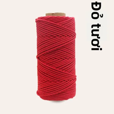 Dây Cotton 4mm Dây Dệt Thủ Công DIY Dây Dệt Macrame Dây Dệt Bằng Tay Dây Cotton Dùng Để Gói Vật Liệu Thủ Công May Mắn Và Vui Vẻ