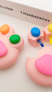 ปากกาเน้นข้อความกรงเล็บแมวสไตล์ใหม่ ปากกามาร์กเกอร์สีน่ารัก นักเรียน โน๊ตบุ๊คคีย์ รูปสัตว์ เครื่องเขียนน่ารัก