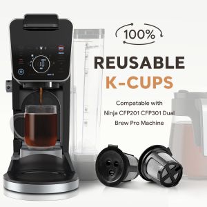 i Cafilas [UA2227] Reusable K Cups Compatible with Ninja CFP201 CFP301 Dual Brew Pro Machine 6 Capsules