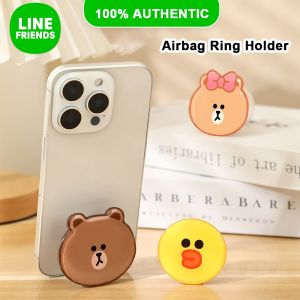 100% Authentic Line Friends Ring Holder Phone Ring Grip Foldable Anti-Slip and Anti-Drop Mobile Phone Holder Stand for All Smartphone LFB289