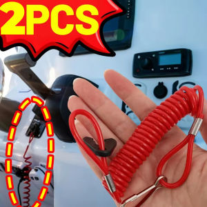 2PCS Outboard Motor Stop Switch Key Lanyard Boat Engine Emergency Kill Switch Safety Rope for Honda Mercury Yamaha Marine Accessories