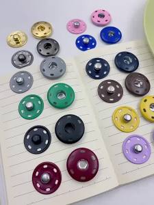12 Pairs of Metal Copper Sewn Buttons Invisible Buttons Suitable for Shirts Sweaters Jackets and Clothing Buttons