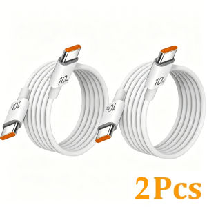 120W Type-C To Type-C Cable 10A Super Fast Charging Cable Highspeed Data Transfer For iPhone Huawei Xiaomi Charge Cable 1/2/3Pcs