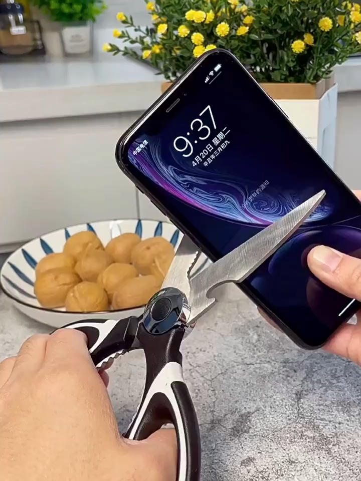 กรรไกรครัวอเนกประสงค์สำหรับใช้ในครัวเรือน สำหรับตัดกระดูกไก่และปลา ที่เปิดขวด กรรไกรคุณภาพสูง ผลิตด้วยเทคโนโลยีเยอรมัน