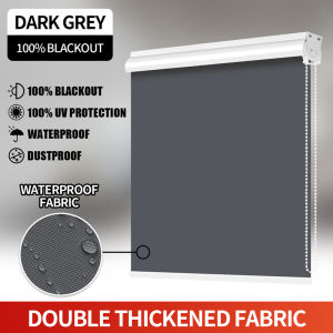 100% Blackout Blinds curtains Korean 200cmHeight Blackout Roller Blinds For window Bedroom & Office & Bathroom multi Gray black white 60/80/100/120 /140/180cm/160/180cm