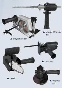 Bộ chuyển đổi máy khoan thành máy cưa lọng cắt mài khoan búa cưa gỗ cắt bàn máy mài góc