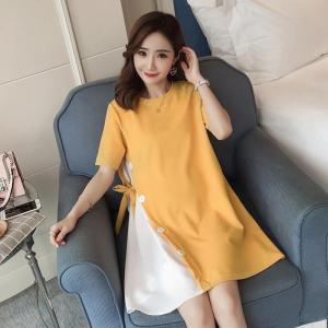 Stylish Maternity Dress Loose Comfortable Summer Home Clothes Sweet Style plus Size Fashionable for Pregnant Women