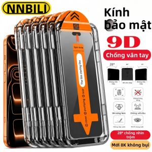 NNBILI 5 Miếng Kính Cường Lực Lắp Đặt Không Bụi Cho iPhone 18 Pro Max Bảo Vệ Màn Hình Riêng Tư Chống Nhìn Trộm Bảo Vệ Toàn Diện Chống Gián Điệp Chống Trầy Xước