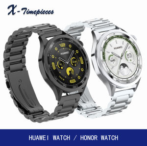 สายโลหะสแตนเลสสตีลสำหรับ HUAWEI Watch 2/3/4 Pro HUAWEI Ultimate/Buds และ Honor GS/ GT/ ES/ MAGIC/ DREAM สายที่ปรับได้ สายสปอร์ต ธุรกิจ สไตล์ น้ำต้าน