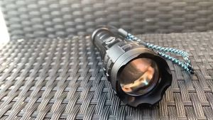 Outdoor Flashlight Powerful Flashlight Led Torchlight USB Rechargeable Light Zoom Tactical Light with Bottom Attack Cone Build-in 26650 Battery