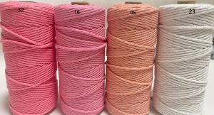 เชือกมาคราเม่ธรรมชาติขนาด 3 มม. สีธรรมชาติ เชือกฝ้ายสำหรับงานมาคราเม่ สำหรับแขวนผนัง งานฝีมือ DIY ถักไหมพรม ของเล่นแมวปีนป่าย อุปกรณ์เชือกสำหรับสัตว์เลี้ยง