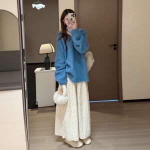 XUECAIQI | Elegant Soft Stylish Sweater Base Shirt Skirt Set