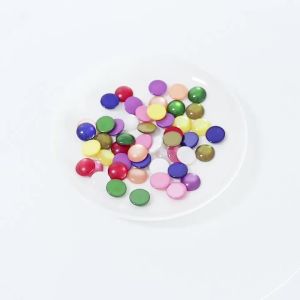 50pcs Mixed Color Resin Cabochons Imitation Cat Eye Round Flatback Gemstone Cabochon DIY Ring Setting Earrings Jewelry Making