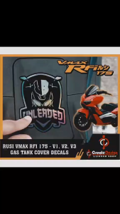 RUSI RFi 175 GAS TANK COVER DECALS VMAX RFi 175 V1V2V3 GAS TANK COVER DECALS