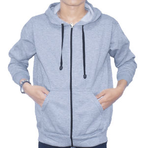 Jaket Sweater Resleting Fleecy Pria Wanita Murah