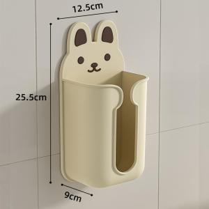 And Large Capacity Perfect For Kitchen Bathroom Use Cute Rabbit Shaped Adhesive Tissue Holder With Easy No Drill Install
