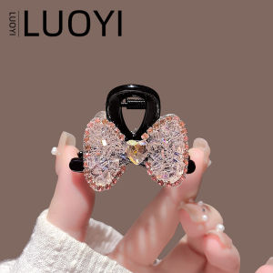 Princess Style Half Updo Hair Accessories Womens Butterfly Knot Heart Shaped Sparkling Diamond Hair Clip Fashionable Hairpin