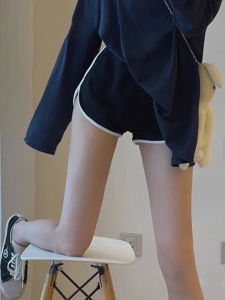 กางเกงขาสั้นทรงหลวมสไตล์อเมริกันย้อนยุคสำหรับผู้หญิงในช่วงฤดูร้อน กางเกงขายาวลำลองสำหรับใส่ในบ้าน กางเกงขายาวเอวสูงทรงหลวมสำหรับผู้หญิง