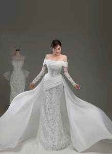 VÁY CÁ REN TAY ĐAI KÈM ĐUÔI TO SANG TRỌNG