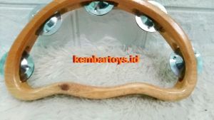 APE-TAMBORIN Alat Permainan Edukasi musik Tamborin Mainan Edukasi Anak Icik Icik Kayu 4/6 KEPING