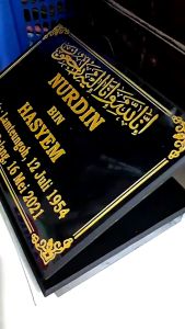 BATU NISAN MAKAM DAN DUDUKAN GRANIT HITAM TILE UKURAN 30X20 CM + PACKING KAYU  MURAH & BISA COD