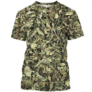 Mens Tee Summer 3d Print Camo O-neck Tees Quick Dry Loose Hunting Tough Guy Short Sleeve Tops Outdoor Camouflage Jungle T-shirt